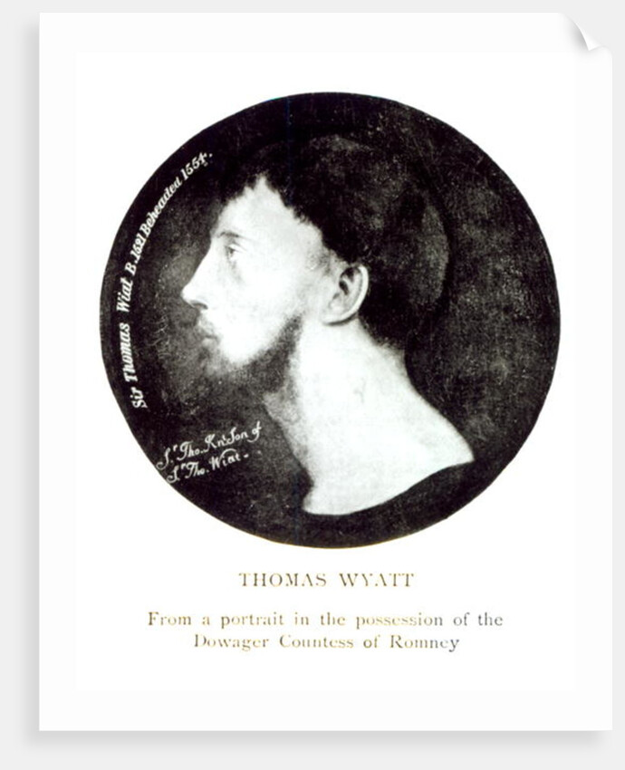 Medallion portrait of Sir Thomas Wyatt the Younger by English School
