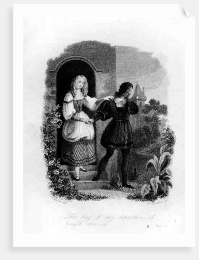 The Day of My Departure at Length Arrived, frontispiece from 'Frankenstein' by Mary Shelley engraved by William Chevalier by Theodor M. von Holst