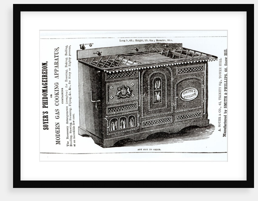 Soyer's Phidomageireion or Modern Gas Cooking Apparatus by English School