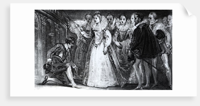 Queen Elizabeth I Knighting Francis Drake in 1581 by English School
