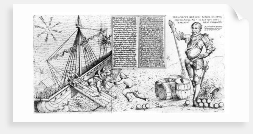 Sir Francis Drake Watches the Loading of his Ship by German School