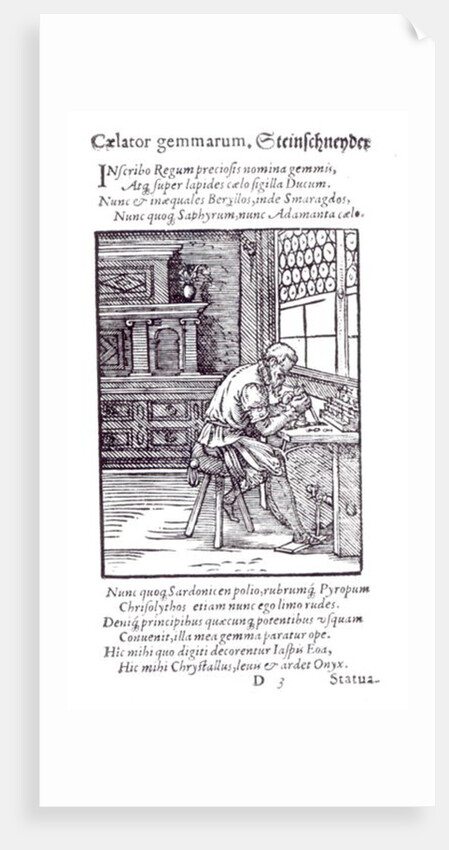 The Gem Engraver, published by Hartman Schopper by German School