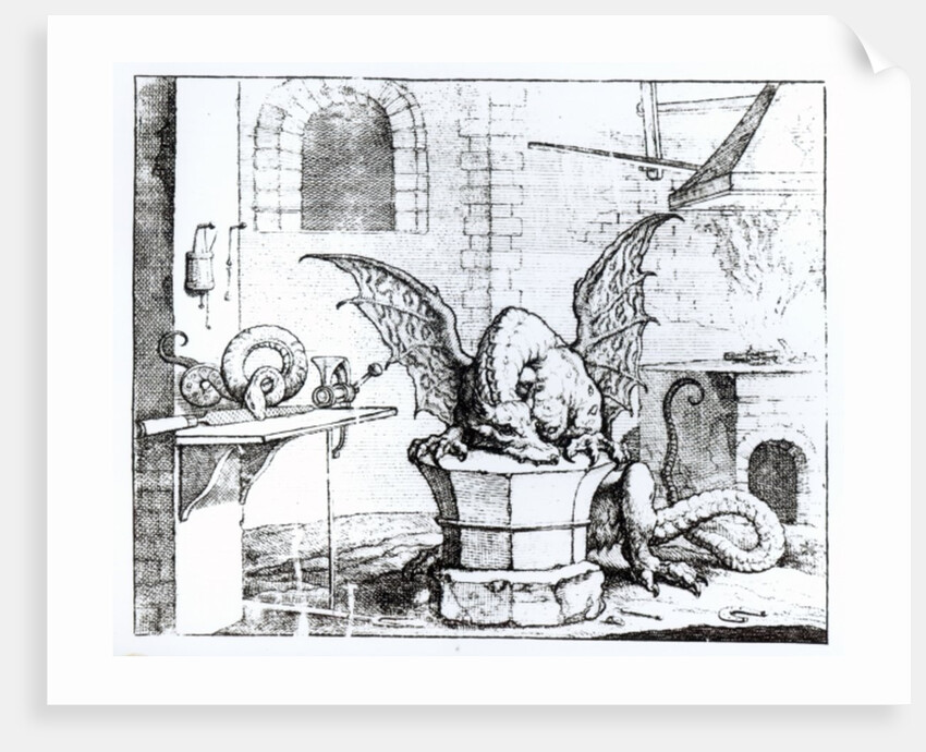 A Dragon in a Workshop by English School