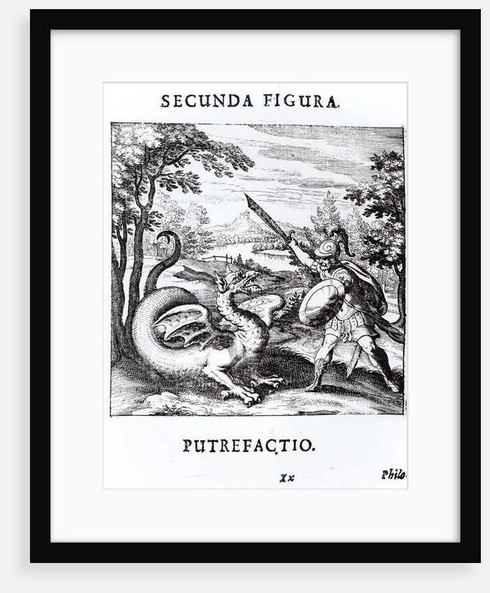 A knight defeating 'Rot' which is embodied by a dragon by School Russian