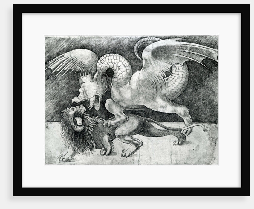 Dragon Fighting a Lion by Andrea Zoan