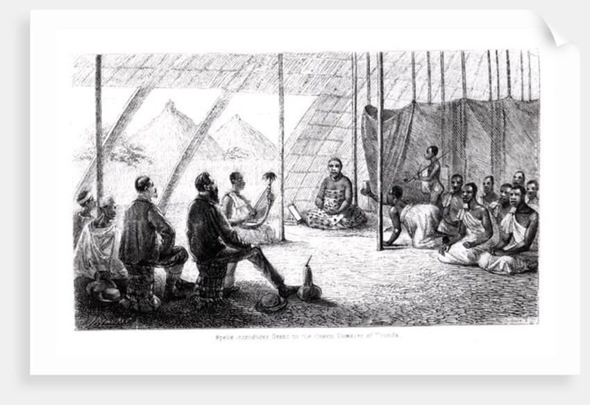 Speke Introduces Grant to the Queen Dowager of Uganda by English School