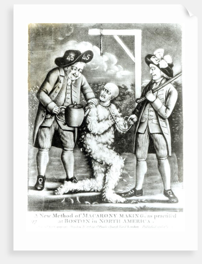 A New Method of Macaroni Making as Practised at Boston in North America, 12 October 1774 by English School