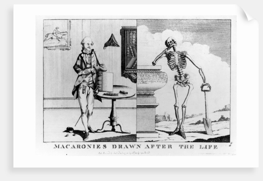Macaronies Drawn After the Life, pub. by N. Darly, December 1773 by English School