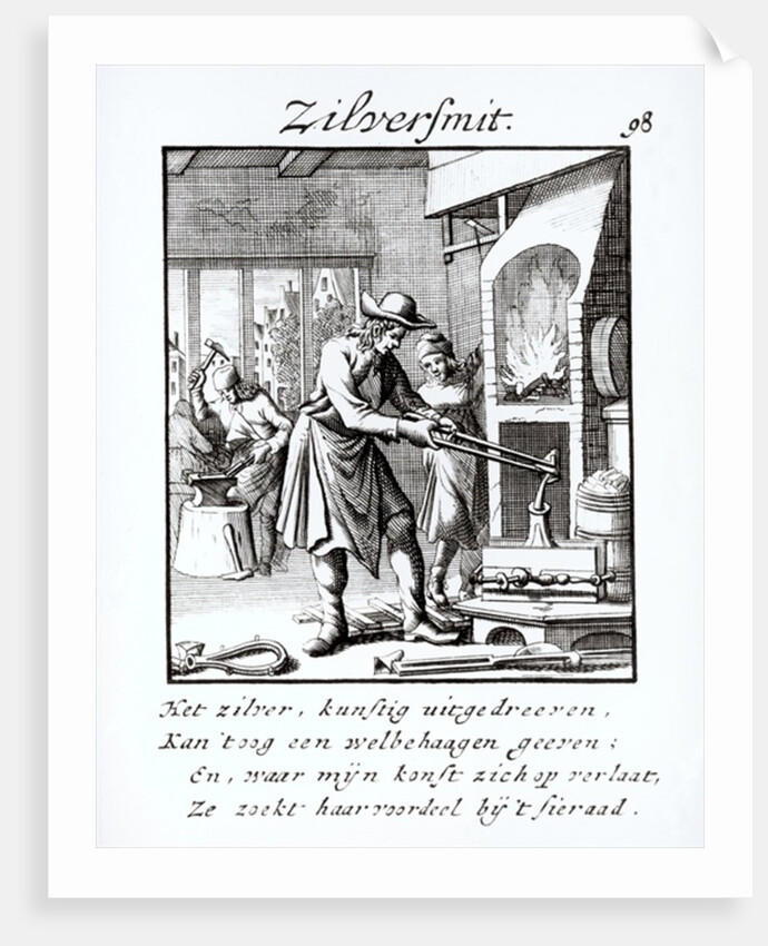 The Silversmith, 1718 by Dutch School