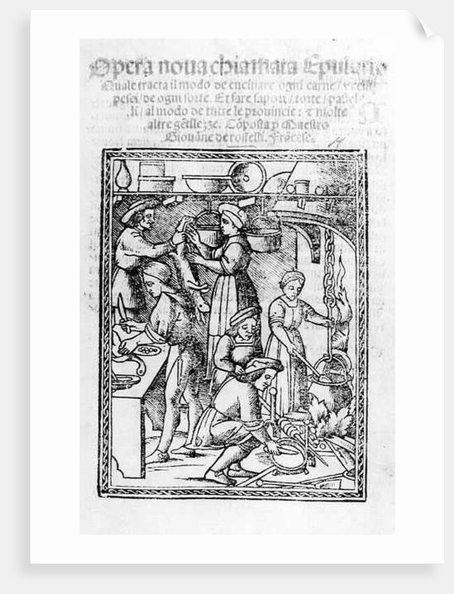 Frontispiece to an Italian cook book by Italian School