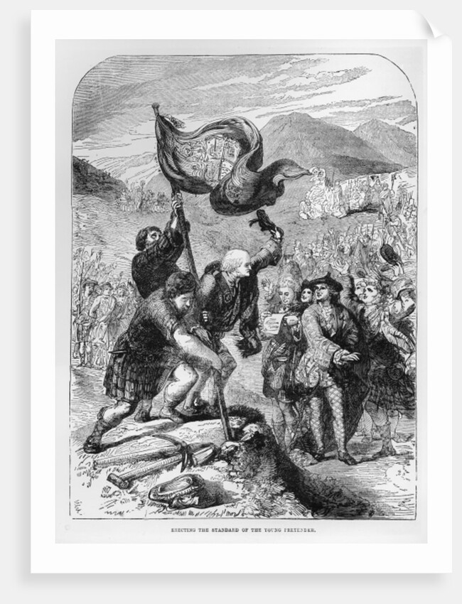 Erecting the Standard of the Young Pretender by English School
