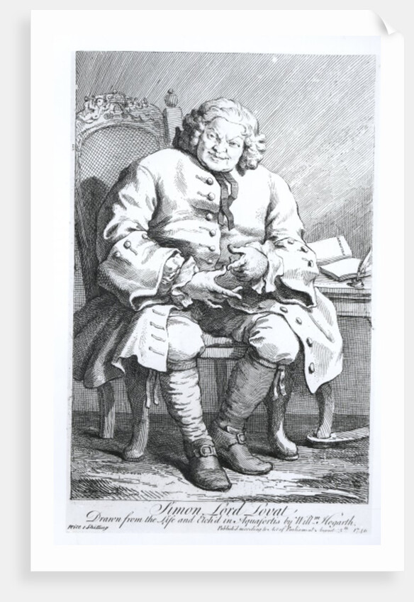 Portrait of Simon Fraser, Lord Lovat 25 August 1746 by William Hogarth
