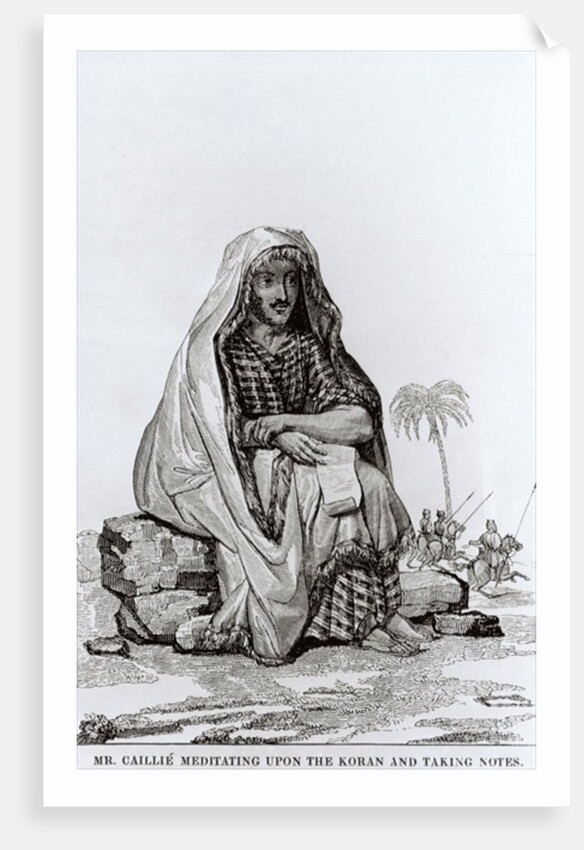 Mr Caillie Meditating Upon the Koran and Taking Notes by English School