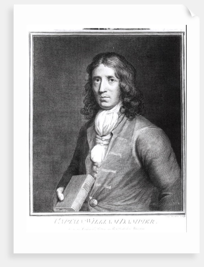 Portrait of Captain William Dampier engraved by Sherwin by English School