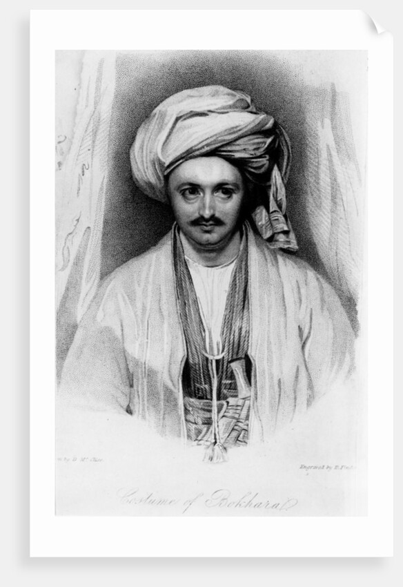 Portrait of Sir Alexander Burnes engraved by E.Findes by D (after) McClise