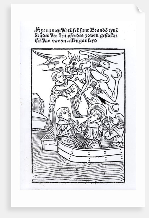 Scene from 'The Navigation of St. Brendan' by German School