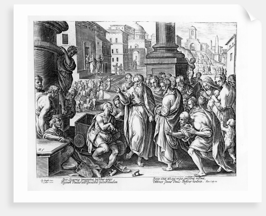 Saints Paul and Barnabas Preaching in Lystra by Jan van der Straet