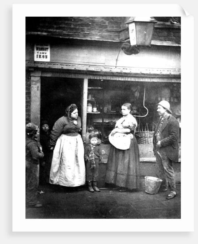 Street scene in Victorian London by English Photographer