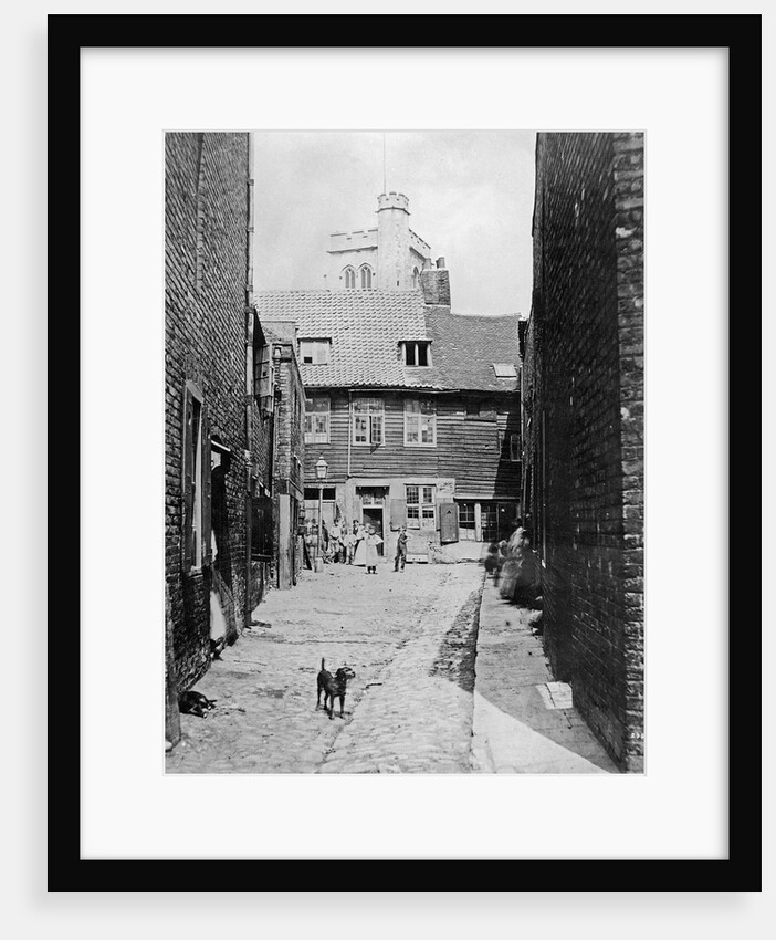 Street scene in Victorian London by English Photographer