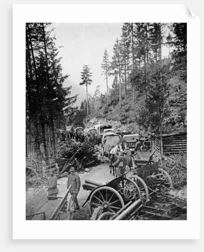 Supply Waggons in Italy during World War I by Anonymous