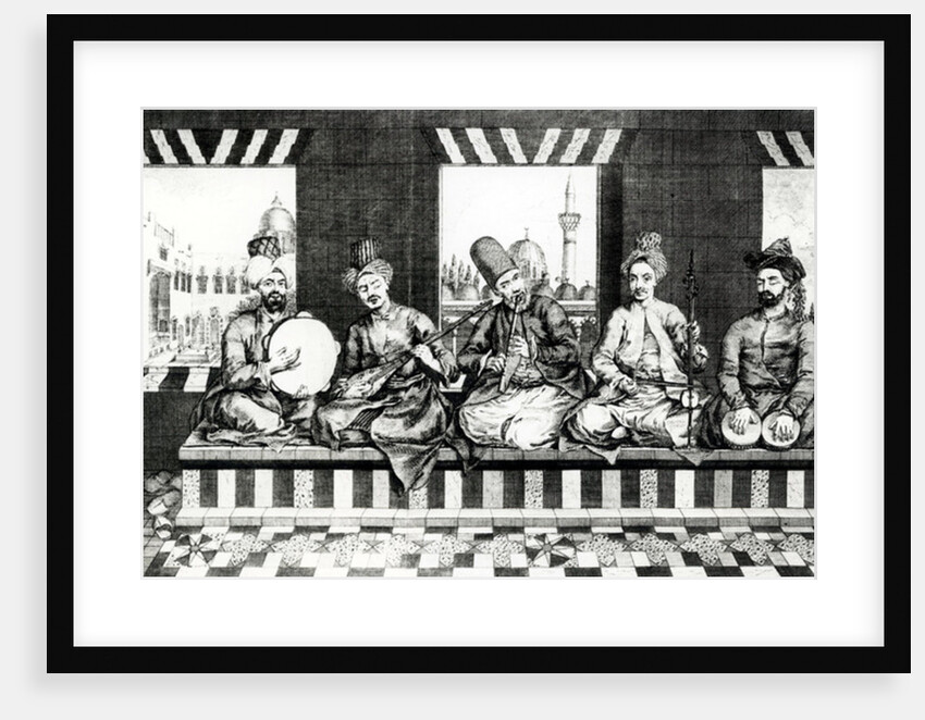 A Group of Oriental Musicians by English School