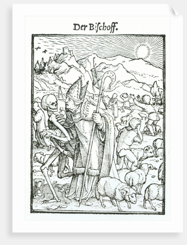 Death and the Bishop by Hans Holbein the Younger