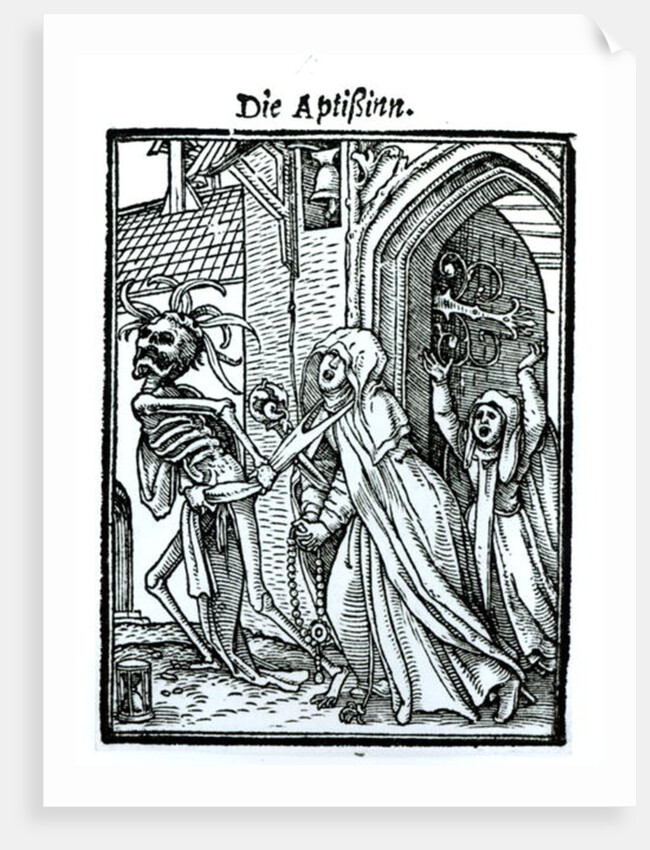 Death and the Abbotess by Hans Holbein the Younger