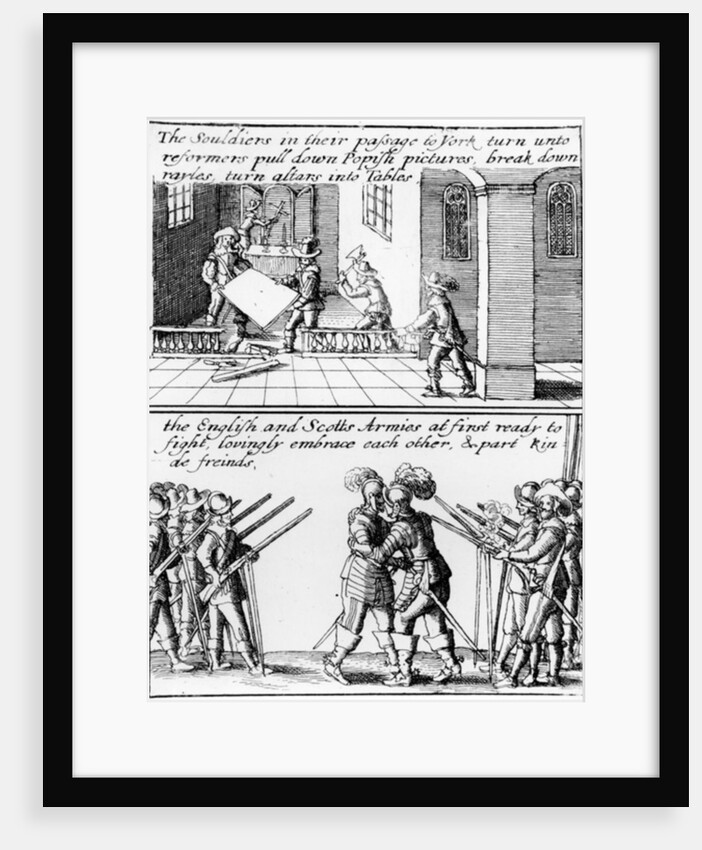 The English and Scots Armies Embrace and Part Friends by English School