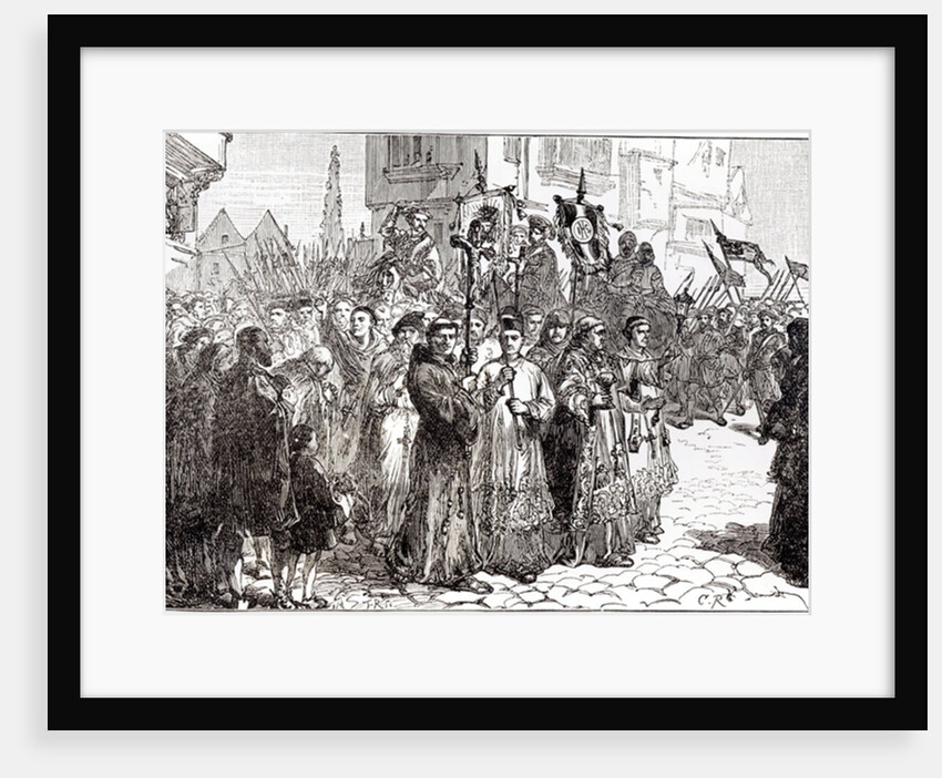 The Pilgrimage of Grace in 1536 by English School