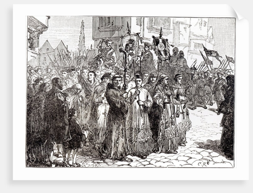 The Pilgrimage of Grace in 1536 by English School