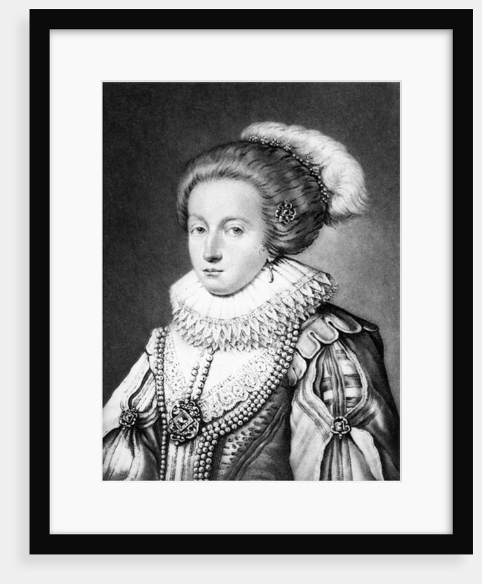 Elizabeth Stuart, Queen of Bohemia illustration from 'Portraits of Characters Illustrious in British History' by English School