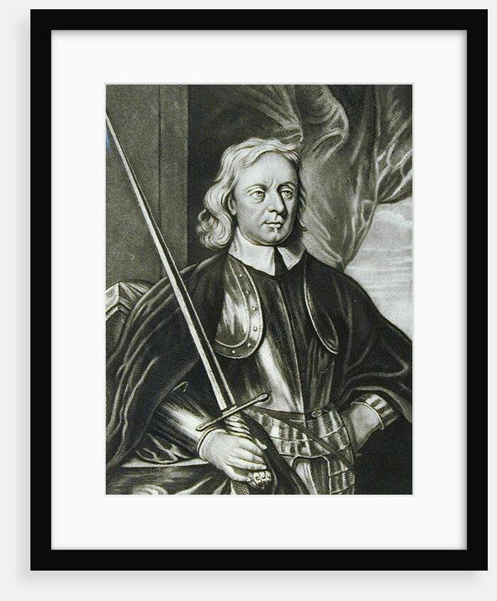 Oliver Cromwell illustration from 'Portraits of Characters Illustrious in British History' by English School