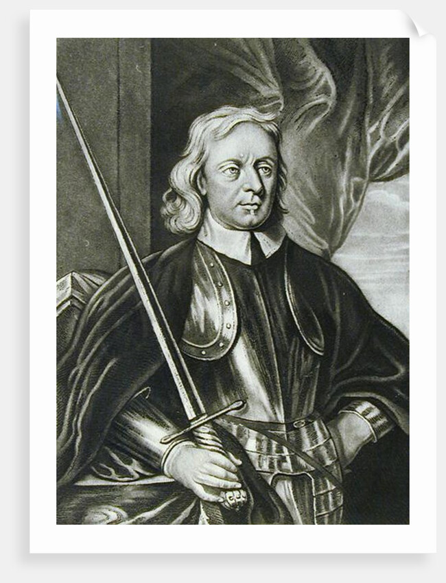 Oliver Cromwell illustration from 'Portraits of Characters Illustrious in British History' by English School
