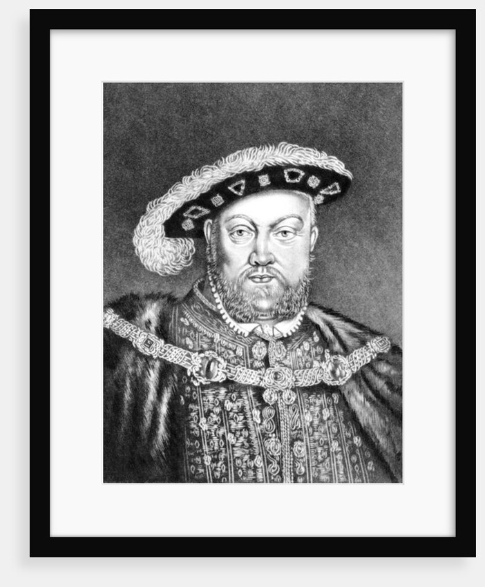 King Henry VIII illustration from 'Portraits of Characters Illustrious in British History' by English School
