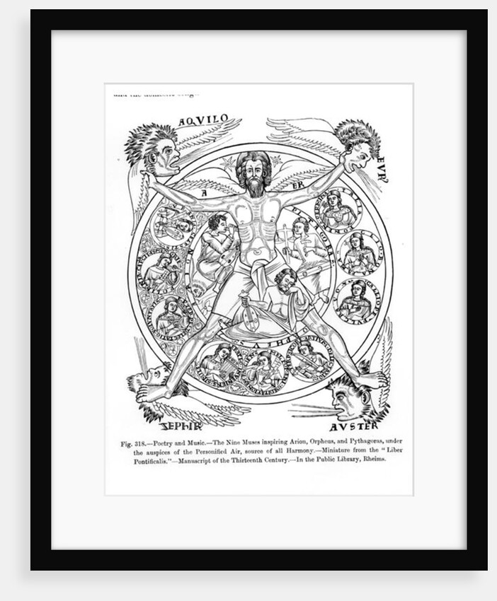 Poetry and Music, the Nine Muses inspiring Arion, Orpheusan Pythagoras, under the auspices of the Personified Air, source of all Harmony by Italian School