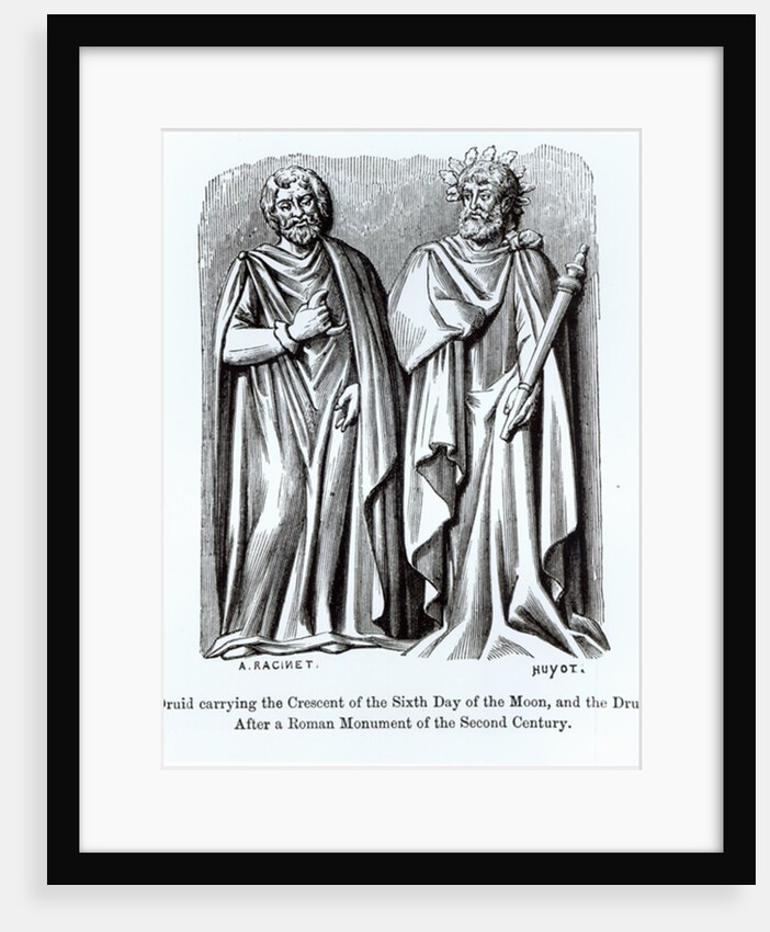 Two Druids, one carrying the Crescent of the Sixth Day of the Moon, after a Roman monument of the second century by Albert Charles August Racinet