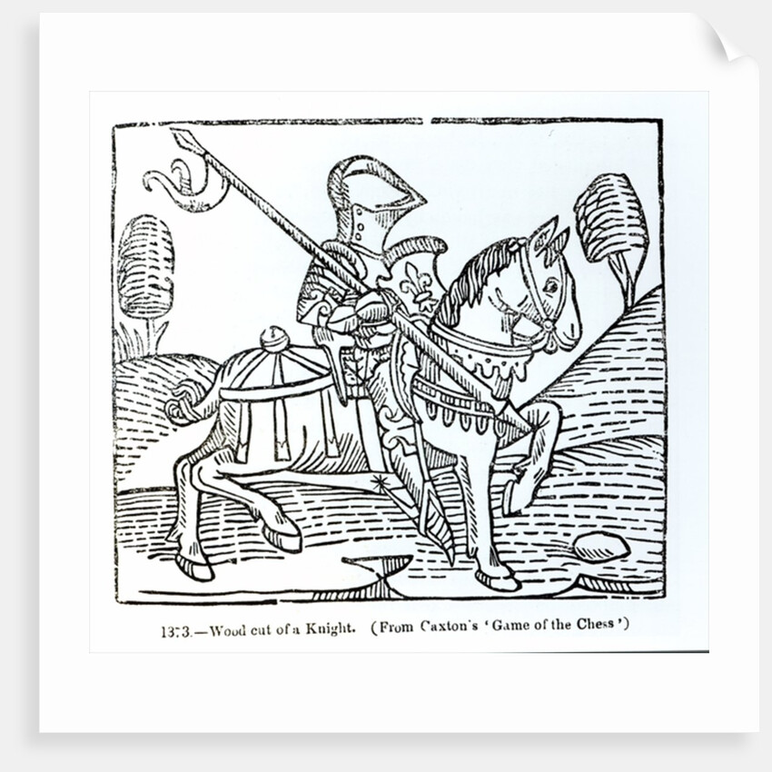 A Knight, from Caxton's 'Game of the Chess' by English School