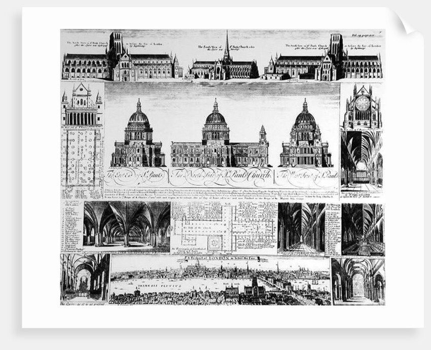 St. Paul's Cathedral by David (after) Loggan