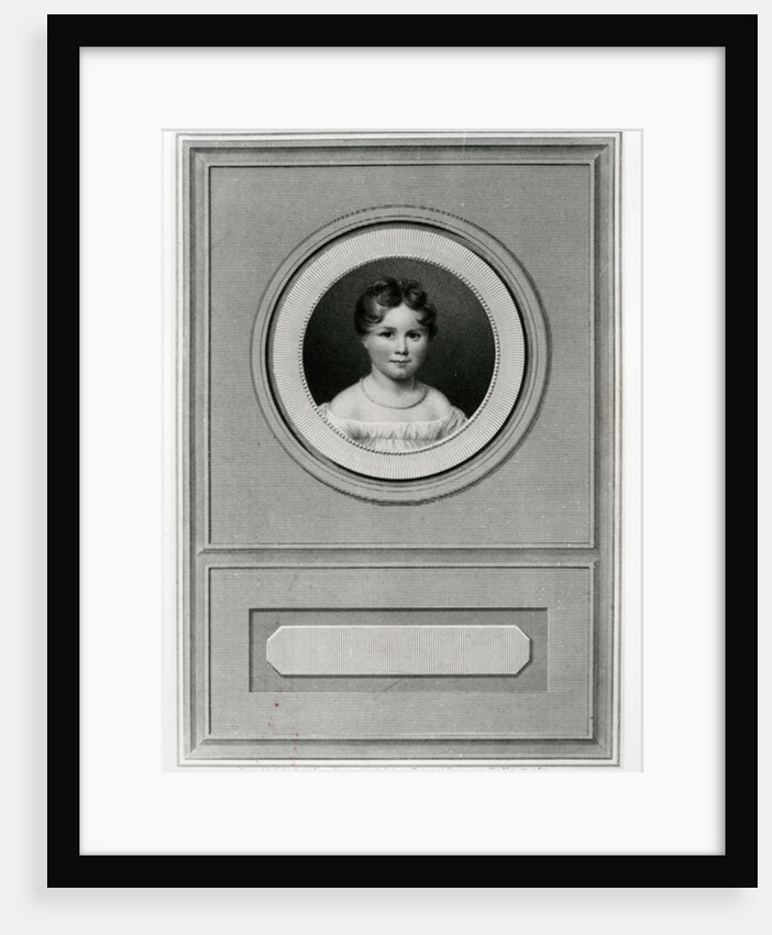 Portrait of Augusta Ada Byron engraved by Edward Scriven 1820 by Louis Ferriere