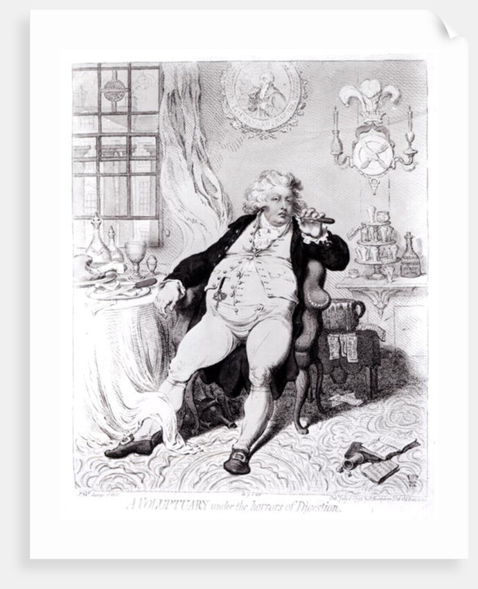A Voluptuary under the Horrors of Digestion, published in 1792 by English School