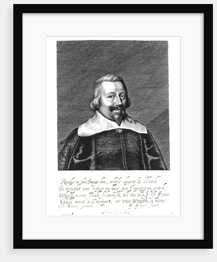 Portrait of John Pym engraved by George Glover by Edward Bower