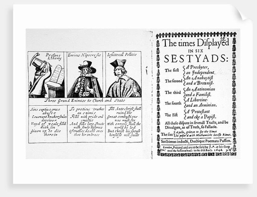 The Times Displayed in Six Sestyads. by English School