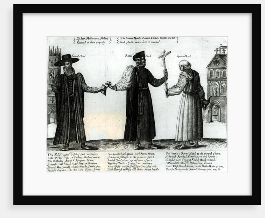 Soundhead, Rattlehead, Roundhead, 1642 by English School