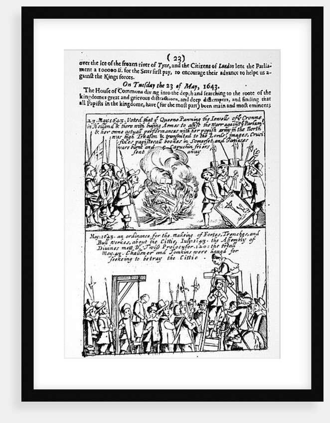 Chronicle of significant events during the English Civil War, 1646 by English School