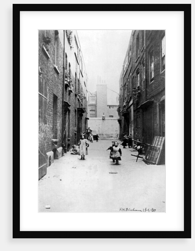 London Slums, 1899 by English School