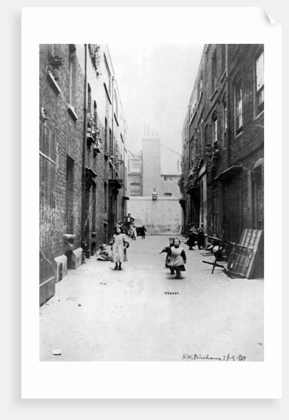 London Slums, 1899 by English School