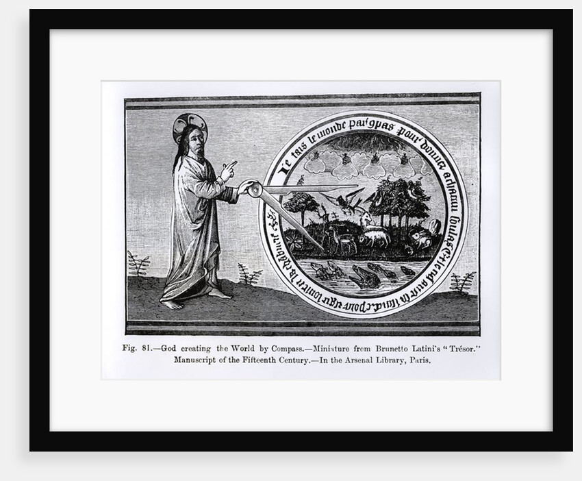 God Creating the World by Compass by French School