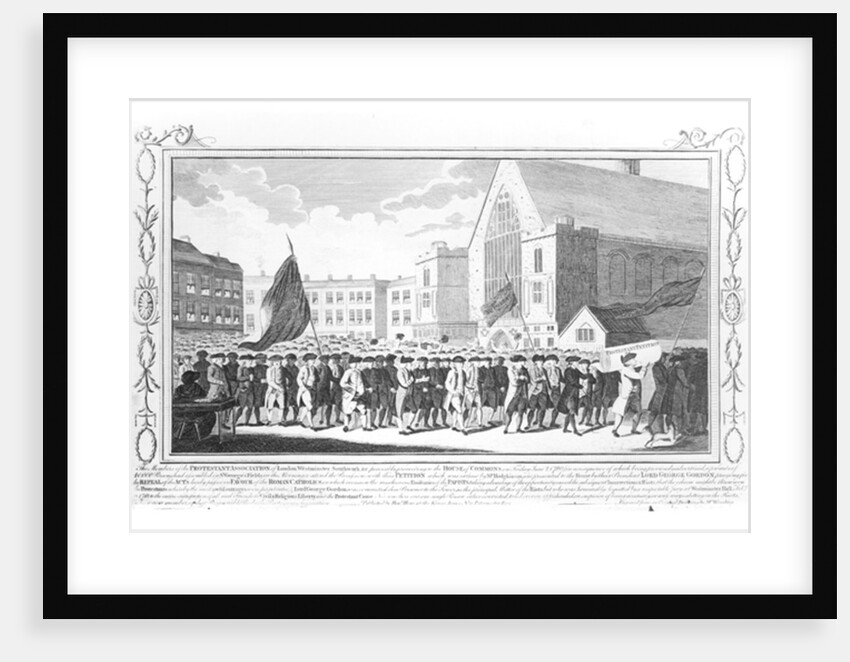 Peaceful Procession of the Members of the Protestant Association to the House of Commons on Friday 2nd June 1780 by English School