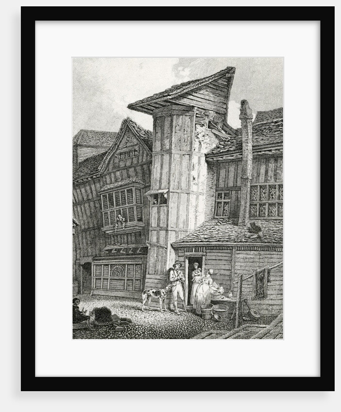 North East View of an old house lately standing in Sweedon's Passage, Grub Street, 1791 by English School