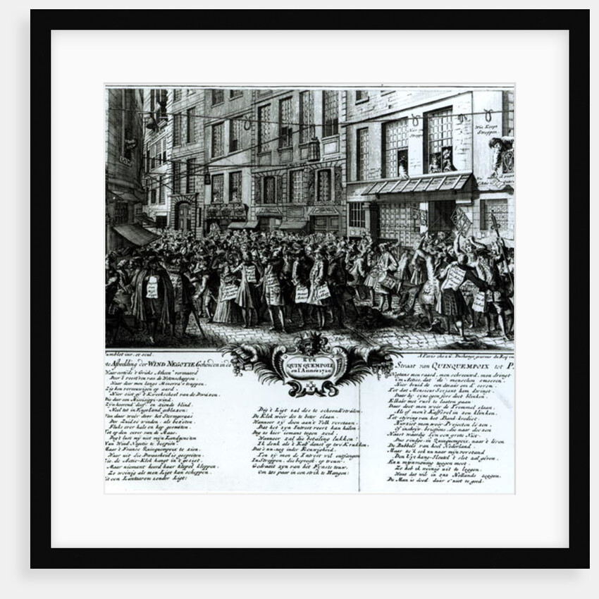 Rue Quinquempoix in 1720 by Antoine Humblot